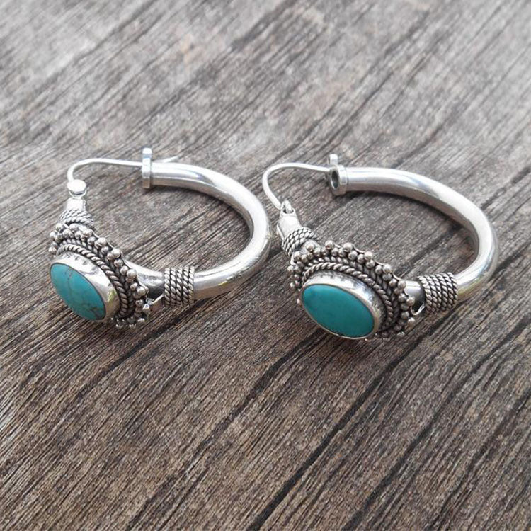 Vintage Handmade Turquoise Earrings