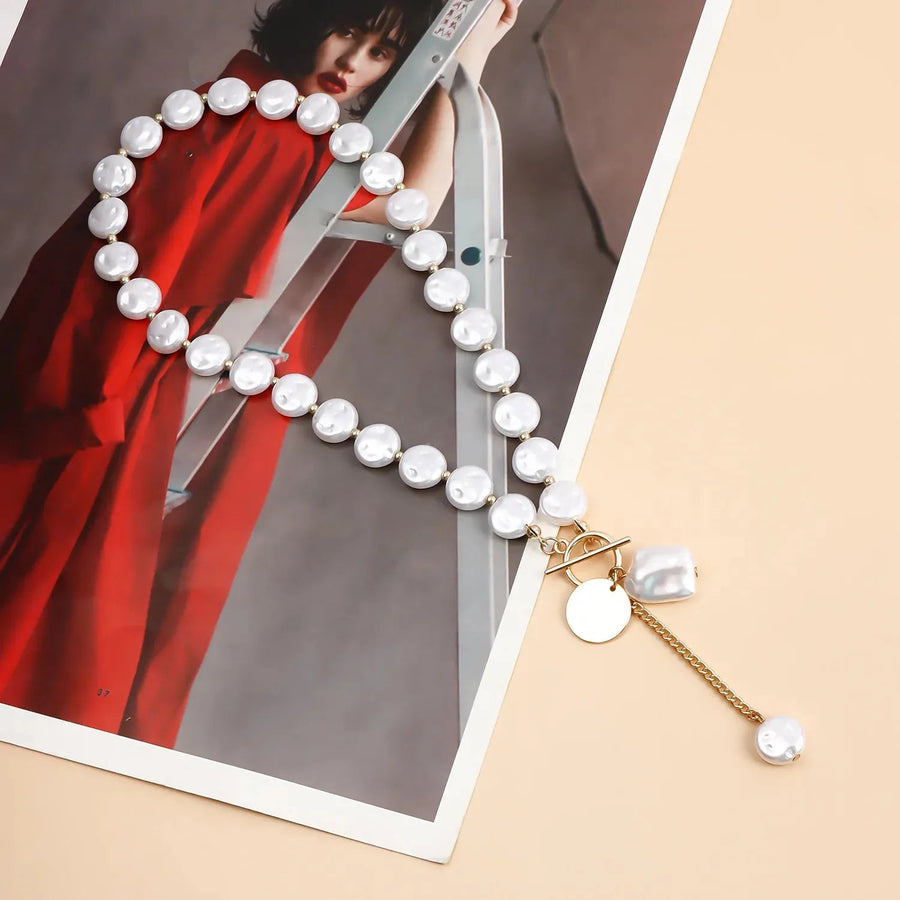 Baroque Pearl Toggle Necklace