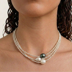 Baroque Pearl Multi Strand Necklace