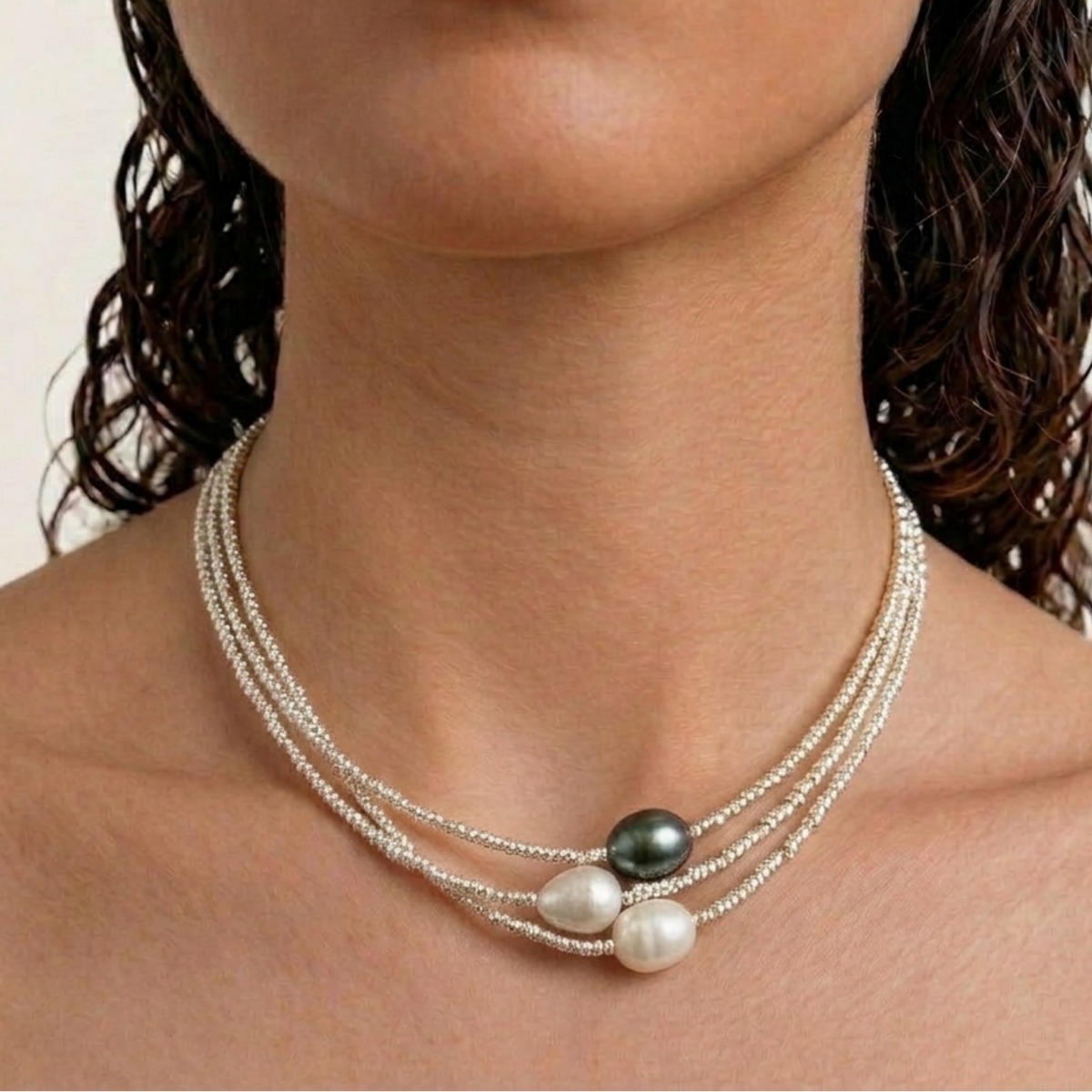Baroque Pearl Multi Strand Necklace