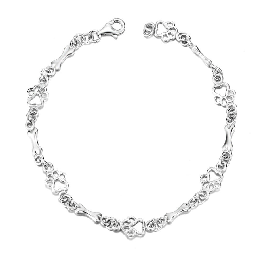 Dog Paw Charm Bracelet