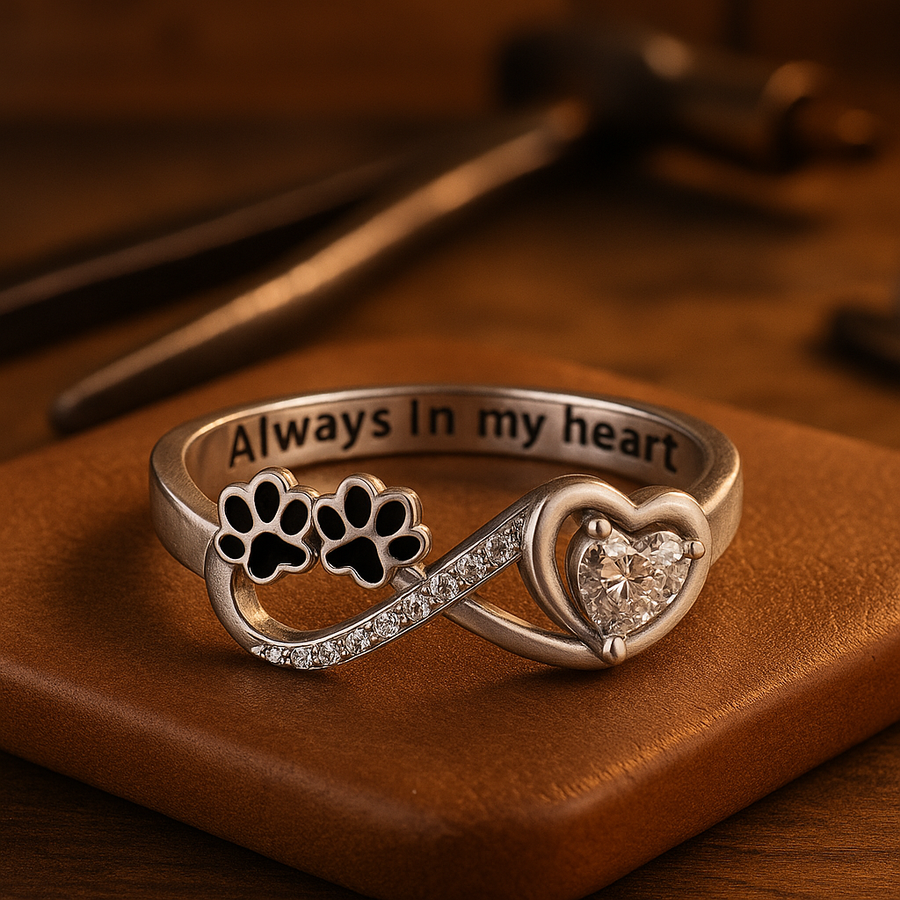 Paw Infinity Zirconia Ring