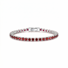 Ruby Tennis White Gold Bracelet
