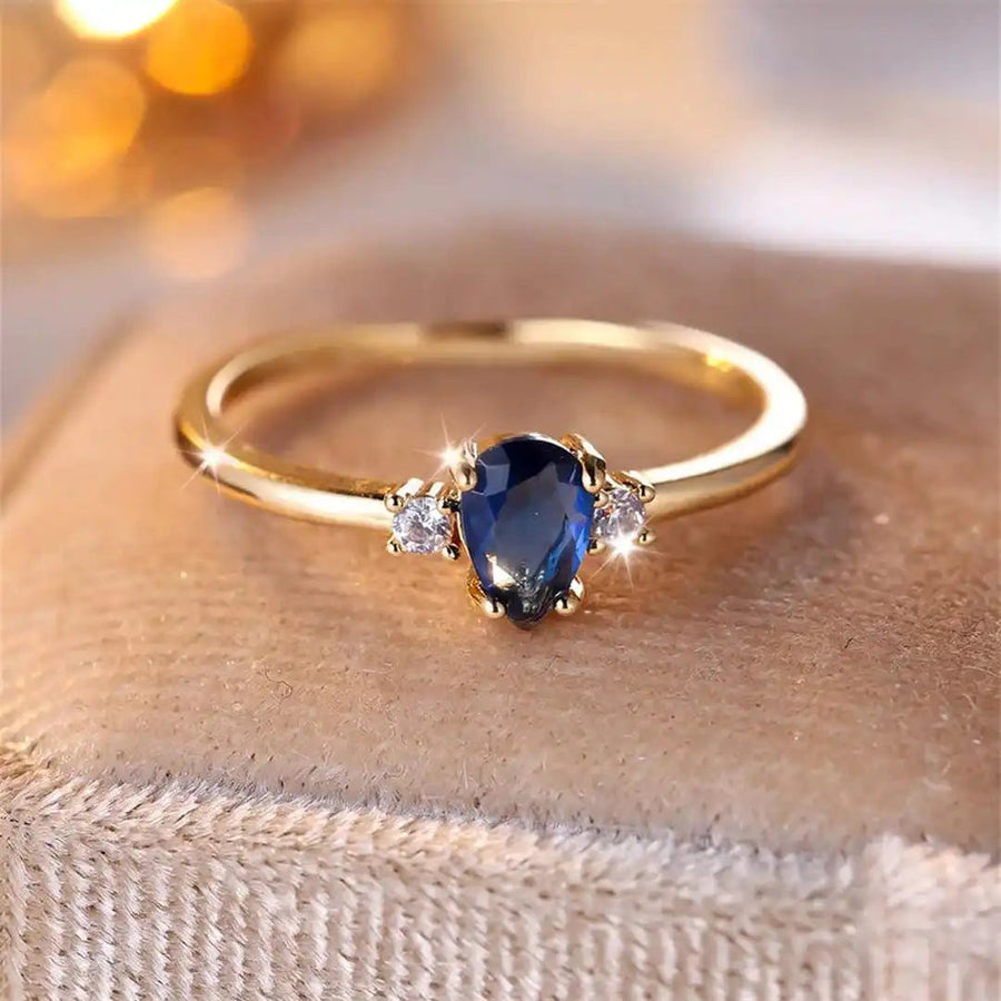 Midnight Majesty Sapphire Oval Ring