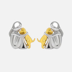 Two-Tone Hug Earrings