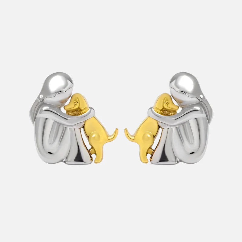 Two-Tone Hug Earrings
