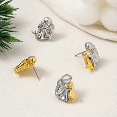 Two-Tone Hug Earrings