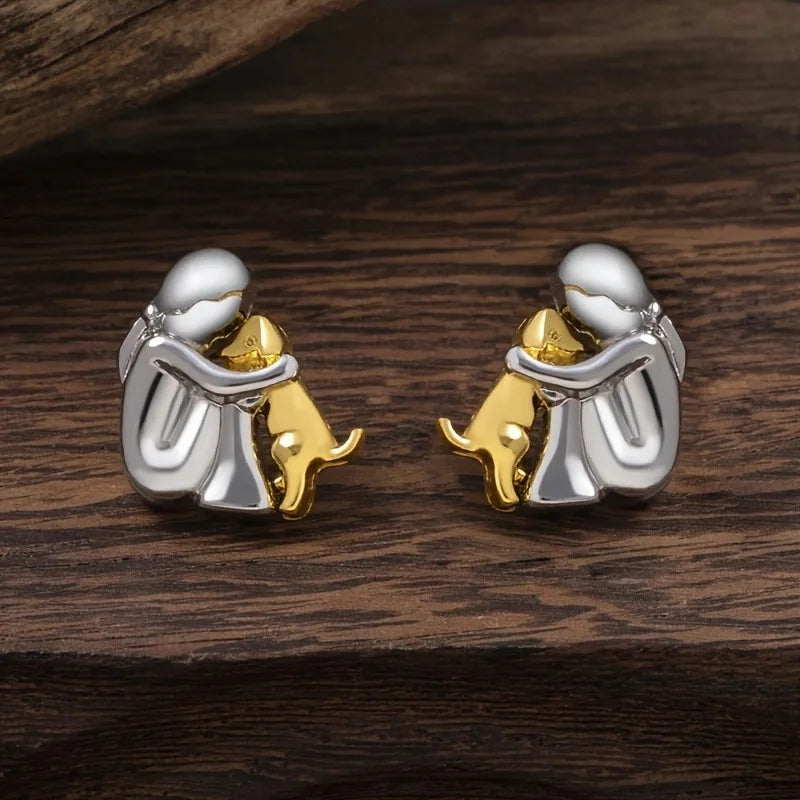Two-Tone Hug Earrings
