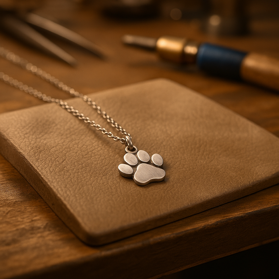 Crystal Paw Necklace