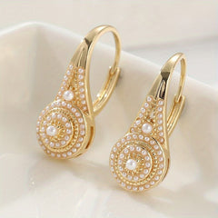 Elegant Pearl Bloom Earrings Pearl