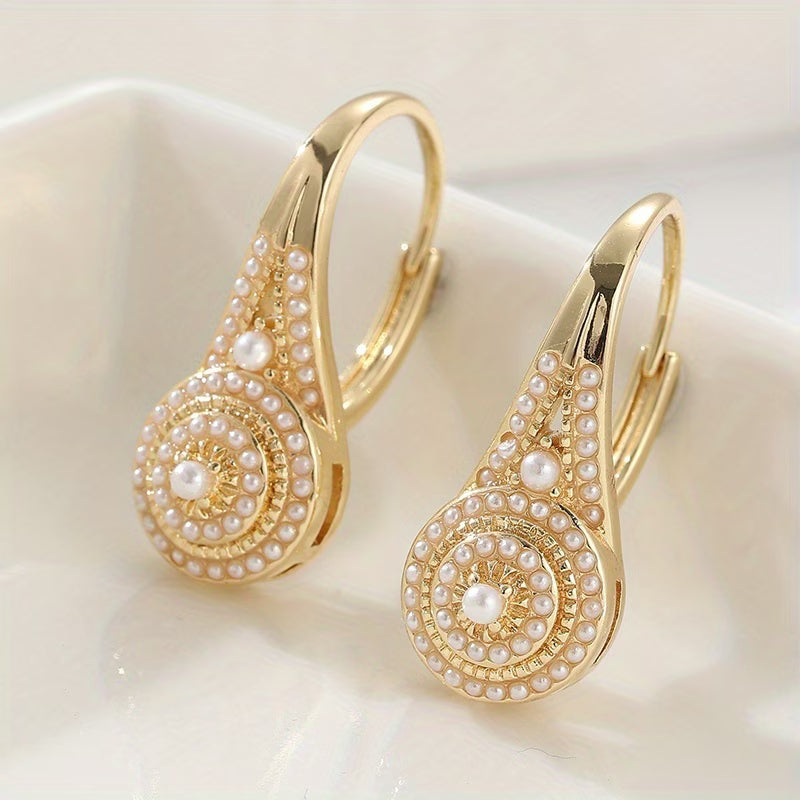 Elegant Pearl Bloom Earrings Pearl