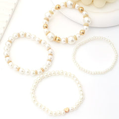Pearl Stacking Bracelet Set