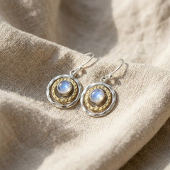Moonlit Oval Drop Earrings
