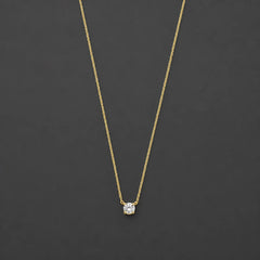 Cléa Moissanite Gold Stone Necklace