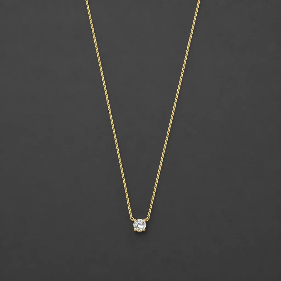 Cléa Moissanite Gold Stone Necklace