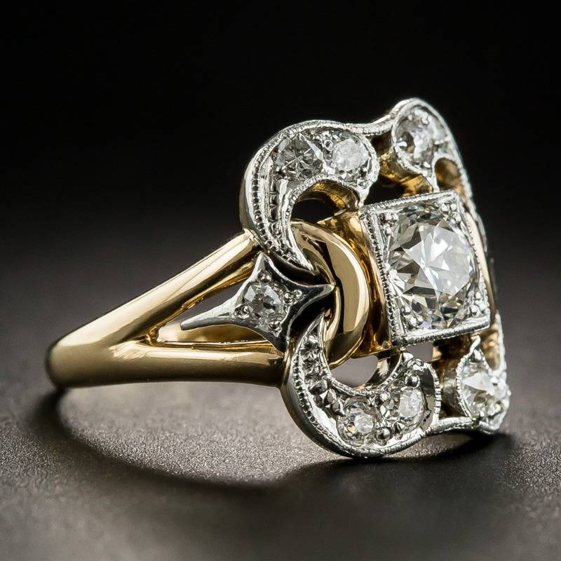 Vintage Zirconia Gold Ring Deluxe