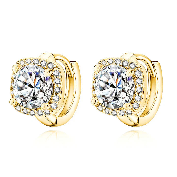 Nadine Gold Square Earrings