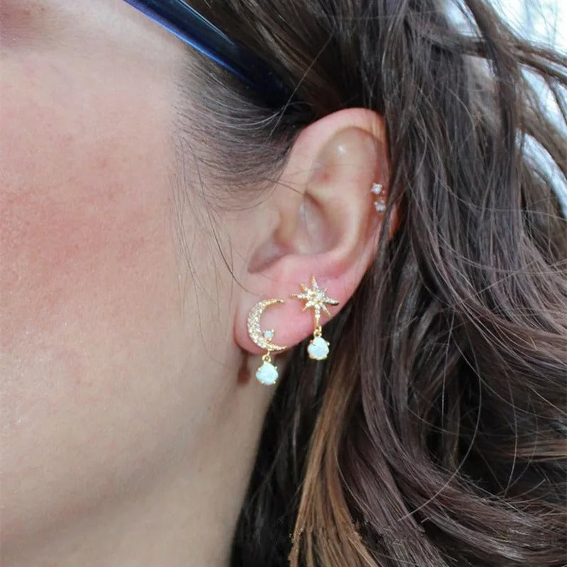 Pearl Star Earrings