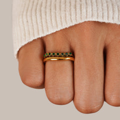 Luxe Gold Emerald Ring