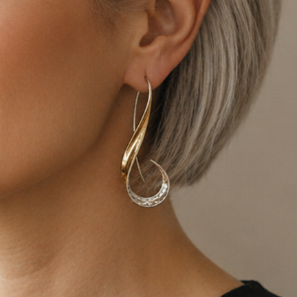 Vintage Dangling Golden Earrings