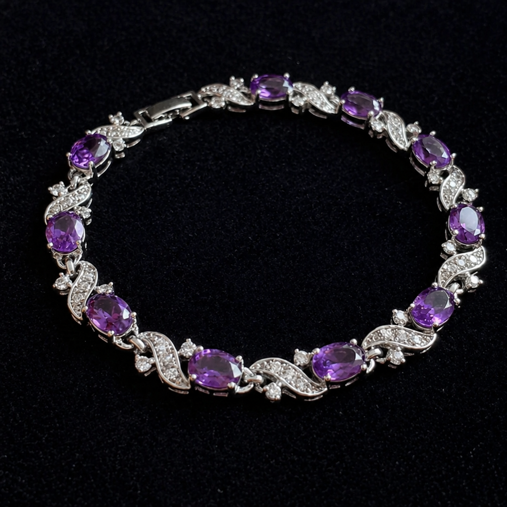 Giada Valethyst White Gold Bracelet