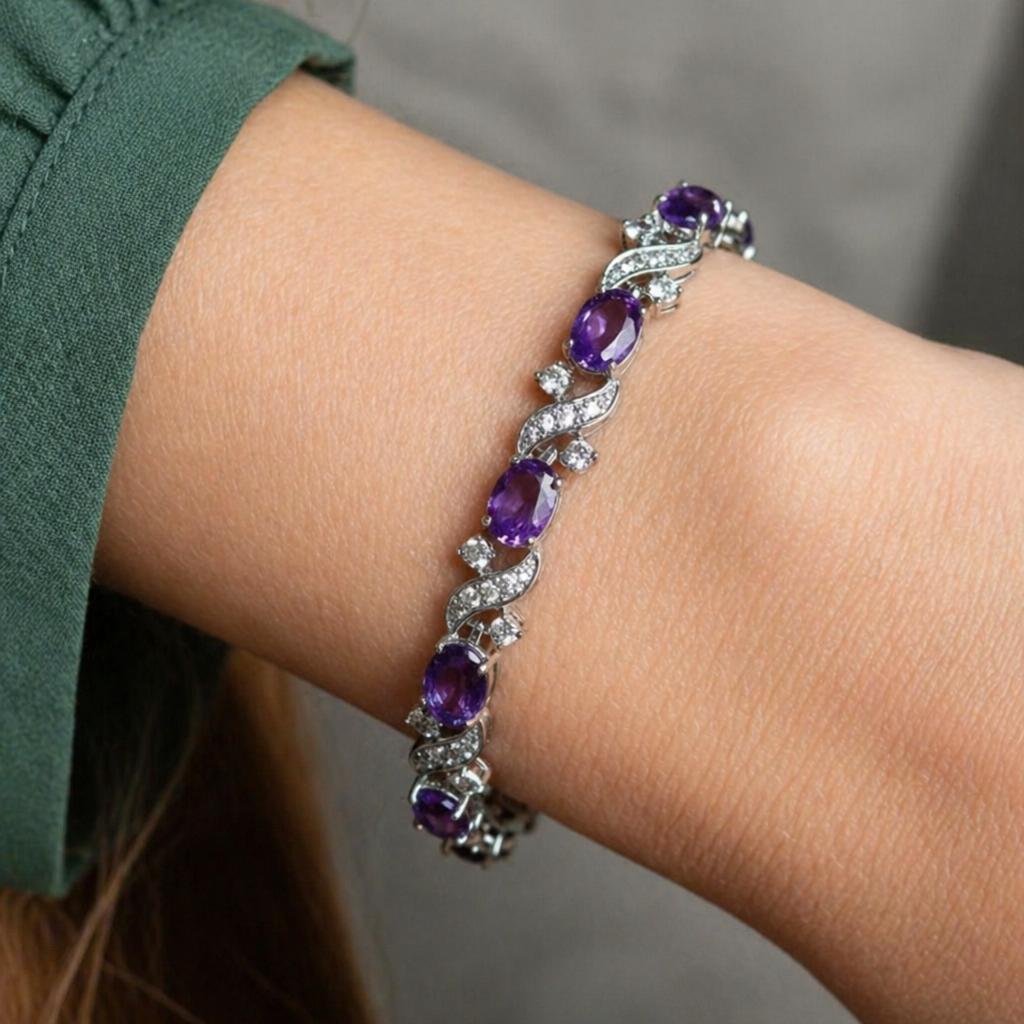 Giada Valethyst White Gold Bracelet