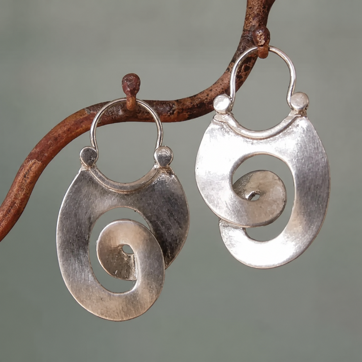 Artistic Silver Statement Earrings