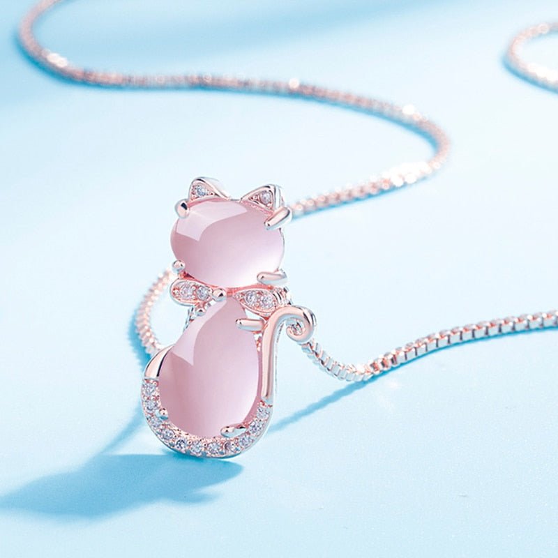 Zircon Cat Necklace