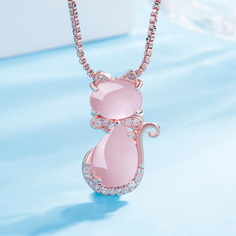 Zircon Cat Necklace