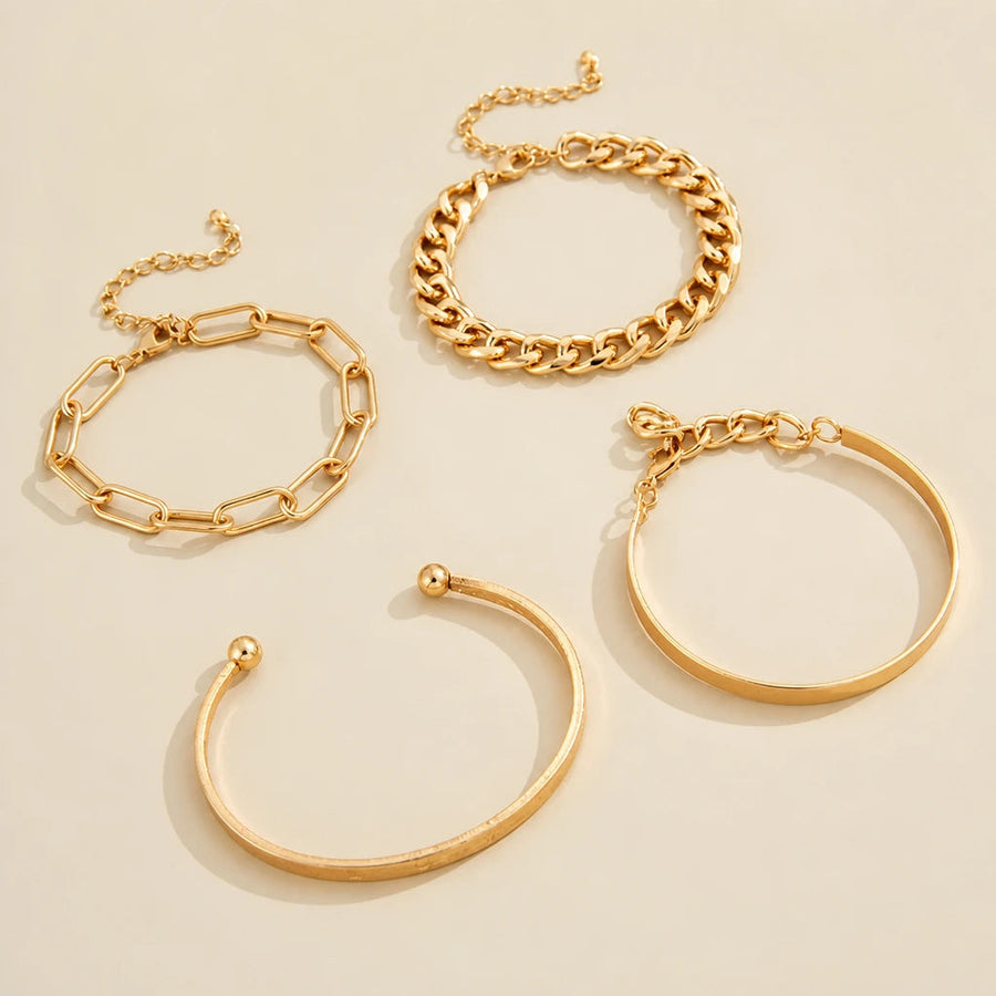 Elan Mercer White Gold Bracelet Set