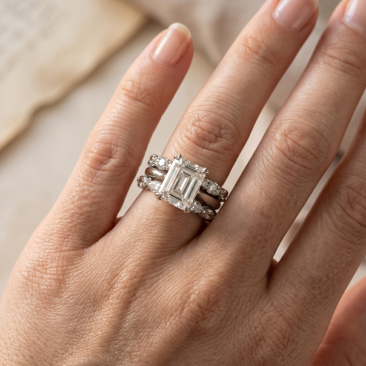 Vintage Silver Bright Layer Ring